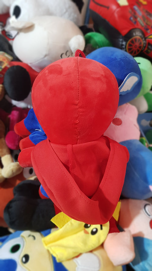 PELUCHE DE SPIDERMAN 25CM CON CAPUCHA MILES MORALES RELLENO SINTETICO  CAPELLADA DE FELPA EDAD 3+