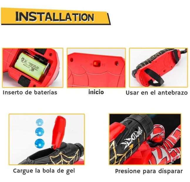 Lanzador Hidrogel Spiderman